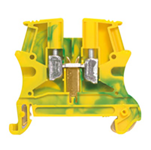 Bloc vis vert/jaune 10 mm² Viking - pied métal -pas de 10 - Legrand